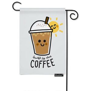 SKU-12-12.5 x 18 Inch Garden Flag Coffee